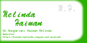 melinda haiman business card